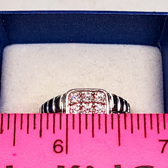 Men's Moissanite ring in Platinum over 925 Sterling Silver sz 12 1.00 ct - Picture 2 of 6